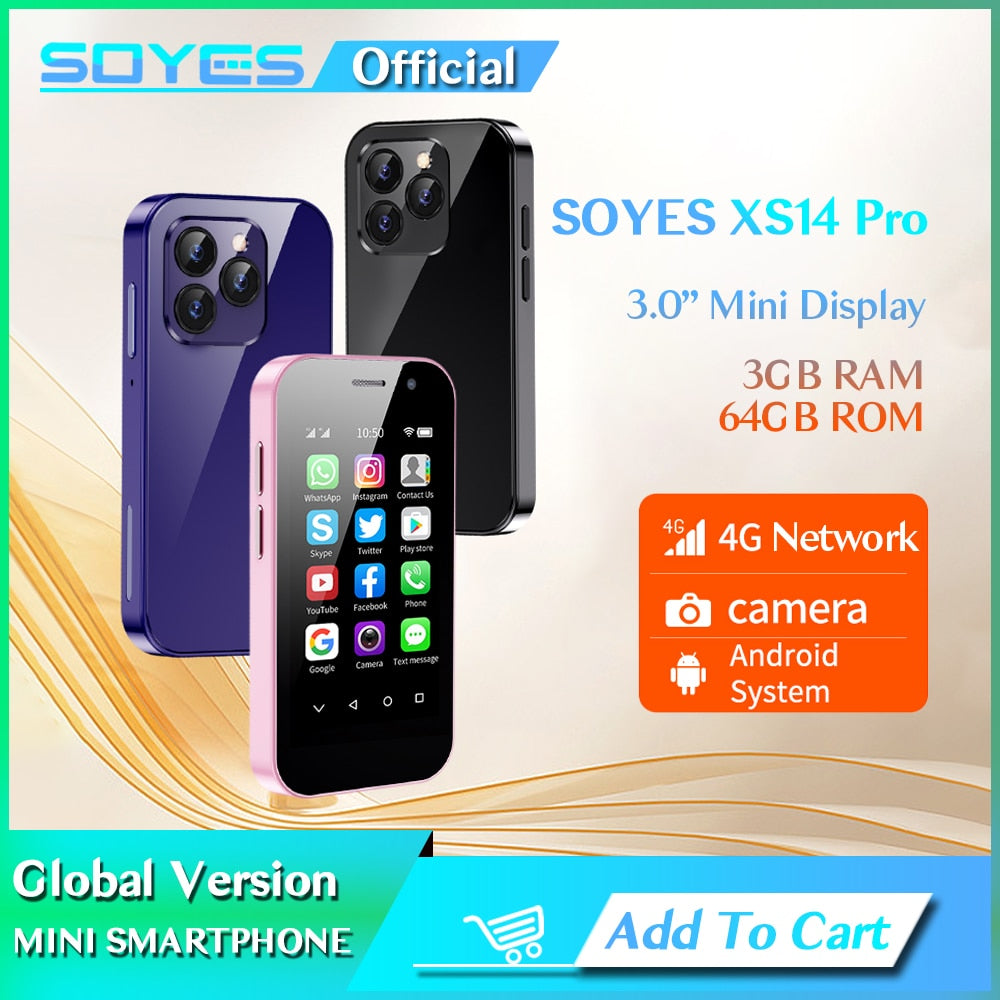 SOYES XS14 Super Mini Mobile Phone 4G LTE 3GB 64GB Android